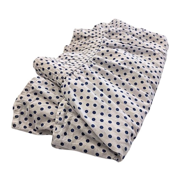 Vtg Y2K ABERCROMBIE & FITCH Cotton White Polka Dot Ruffle Tier Mini Skirt SzM - Picture 8 of 8